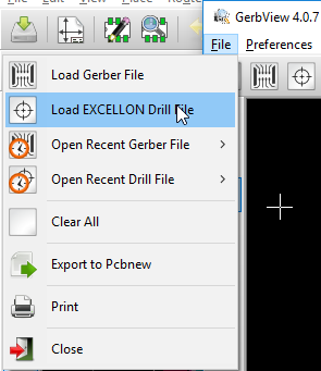load excellon drill file load excellon drill file